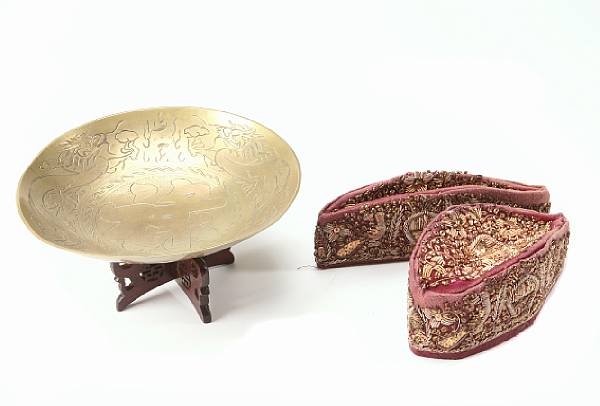 Appraisal: A pair of Middle Eastern beaded and sequined caps together