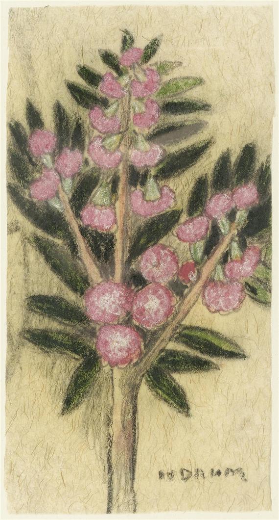 Appraisal: DAHM HELEN Egelshofen - M nnedorf Flowering branch Pastel on