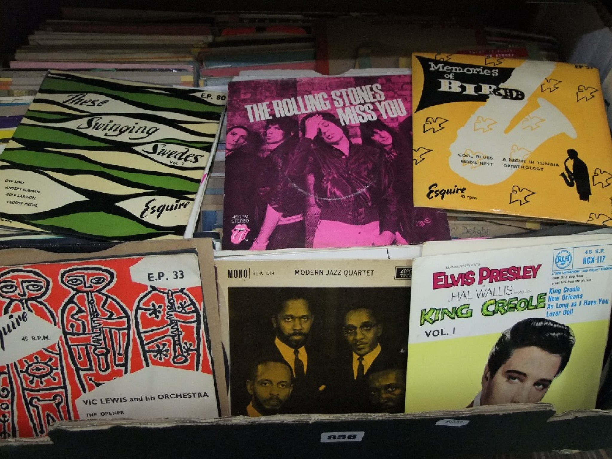 Appraisal: A box containing an extensive collection of rpm single records