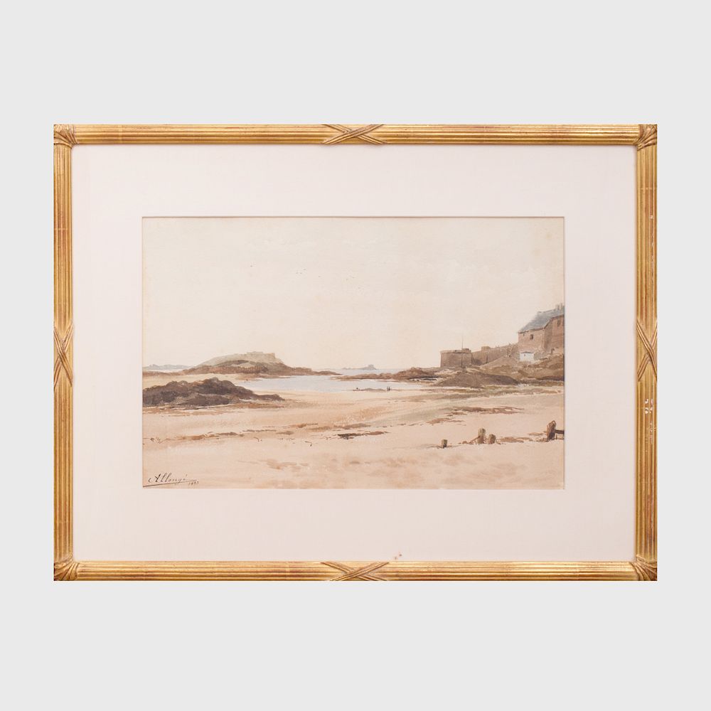 Appraisal: Auguste Allong - Bord de Mer Watercolor on paper signed