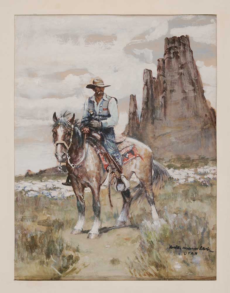 Appraisal: Benton Henderson Clark New York - Cowboy in a Western