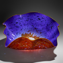 Appraisal: Dale Chihuly BLUE MACCHIA WITH YELLOW LIP WRAP USA hand-blown