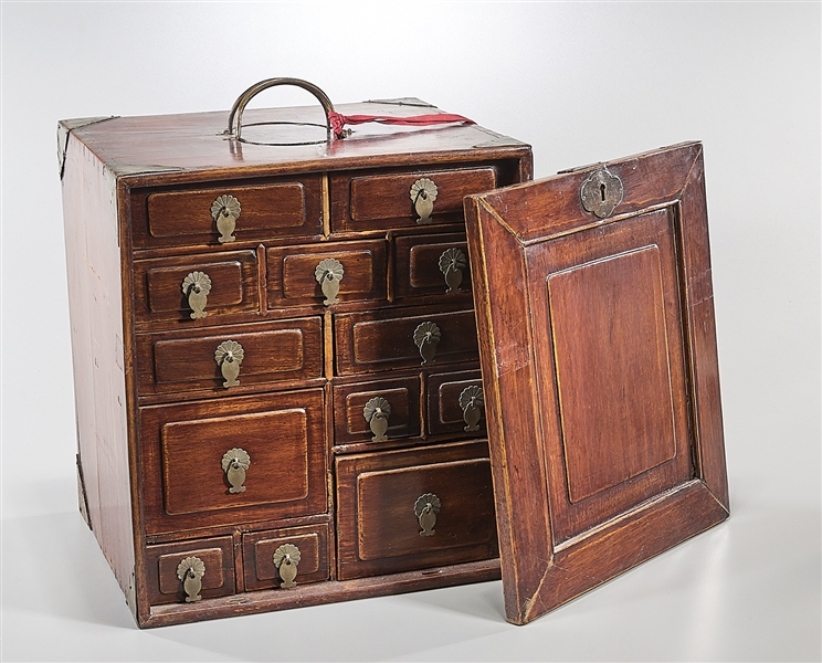 Appraisal: Chinese vintage or antique travelling medicine chest with interior drawers