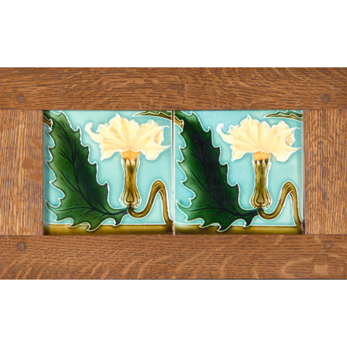 Appraisal: ART NOUVEAU Twenty European majolica tiles in stylized floral motifs