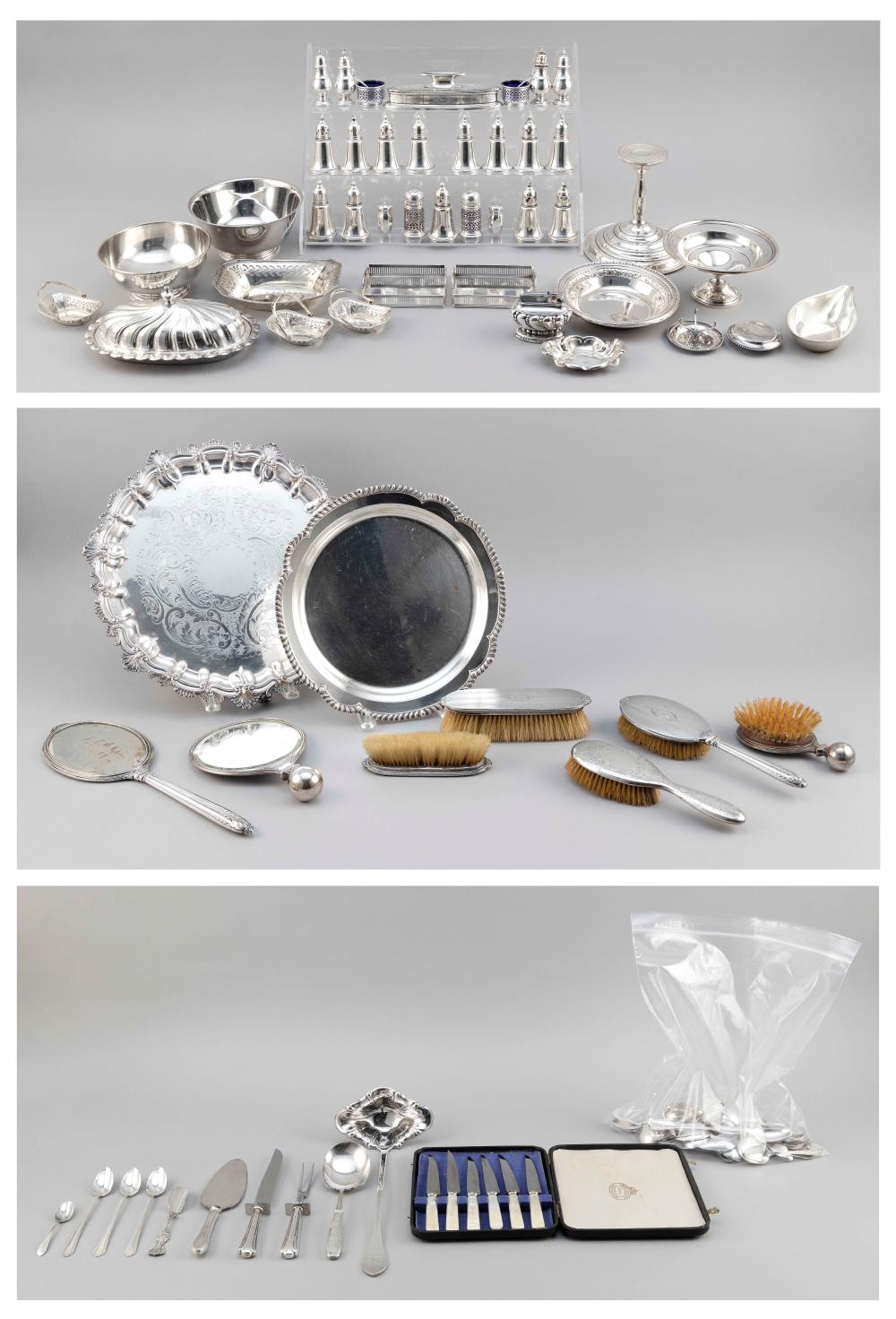 Appraisal: FORTY-NINE PIECES OF STERLING SILVER APPROX TOTAL TROY OZ WEIGHABLEFORTY-NINE