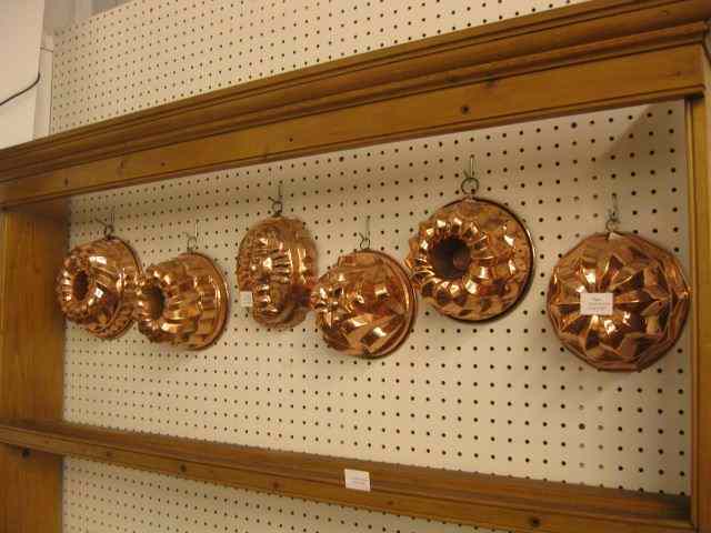 Appraisal: Antique Copper Food Molds generally '' diameter