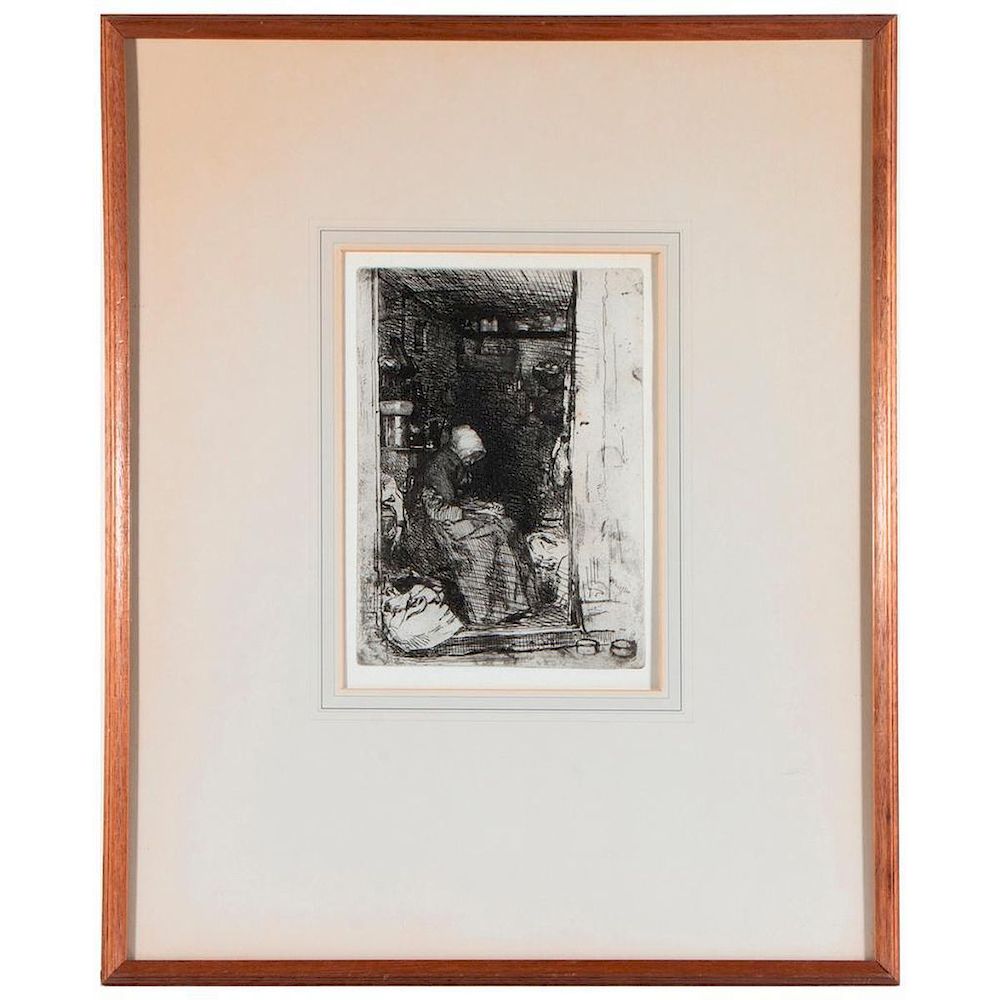 Appraisal: James McNeill Whistler - Etching by Whistler - La Vielle