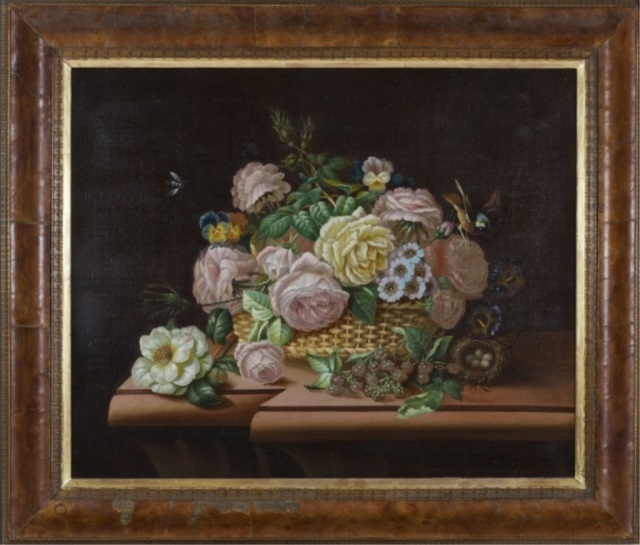 Appraisal: Pair of Danish Still Life Paintings Late th th century