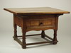 Appraisal: WORK TABLE - th C Continental hardwood work table with