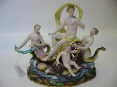 Appraisal: A MEISSEN PORCELAIN GROUP late th th century depicting a