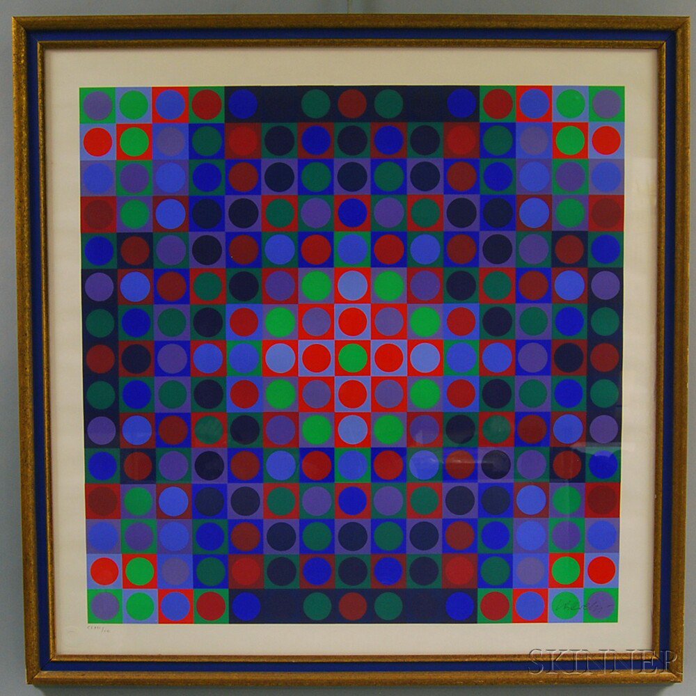 Appraisal: Victor Vasarely French - Untitled Screenprint Signed in black ink