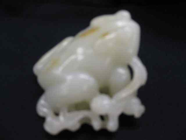 Appraisal: Chinese Carved Jade Figure of a Toad fine color ''