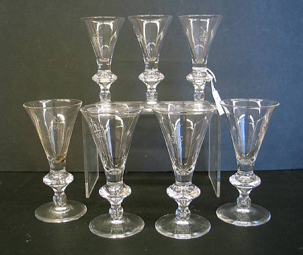 Appraisal: Property of various owners Comprising four water goblets height in