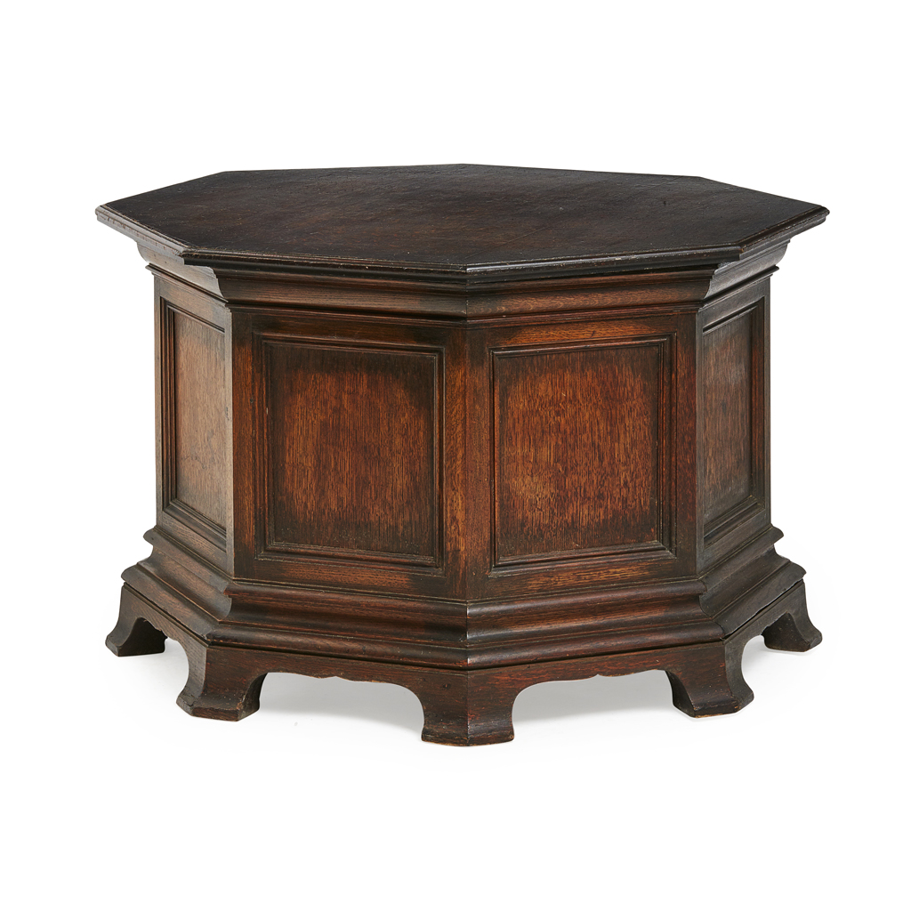 Appraisal: HOWARD SONS OCTAGONAL OAK WINE COOLER LATE TH CENTURY the