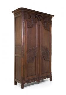 Appraisal: A LARGE TH CENTURY FRENCH PROVINCIAL WALNUT ARMOIRE Late th