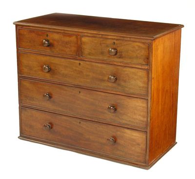 Appraisal: An early Victorian mahogany chest in cm h in cm