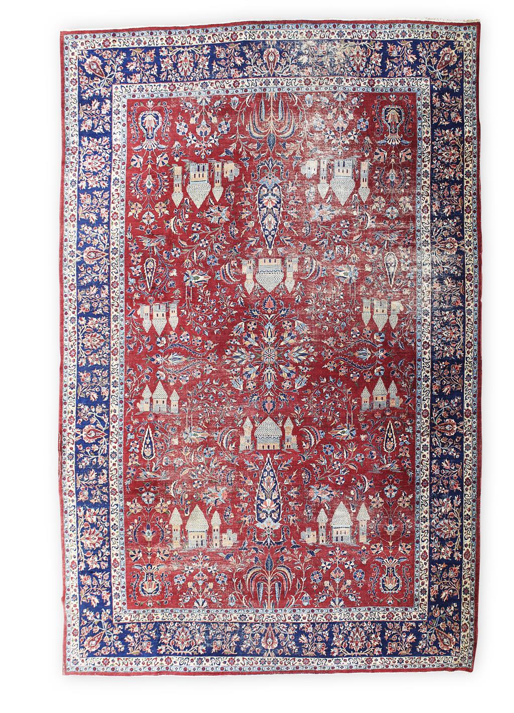 Appraisal: LARGE KASHAN CARPET CENTRAL PERSIA LATE TH EARLY TH CENTURY