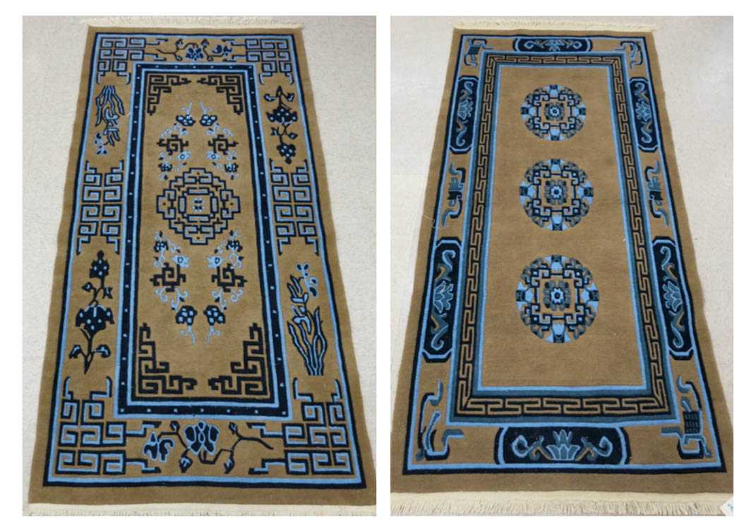 Appraisal: TWO SIMILAR NEPLI AREA RUGS both hand knotted in traditional