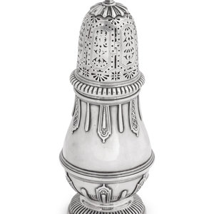 Appraisal: An English Silver Sugar Caster Wakely Wheeler London with sterling