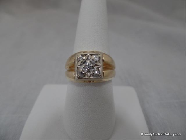 Appraisal: Men's K Gold Carat Diamond Ring Type Estate men's size