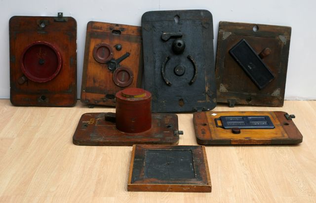 Appraisal: An assortment of seven timber railway moulds