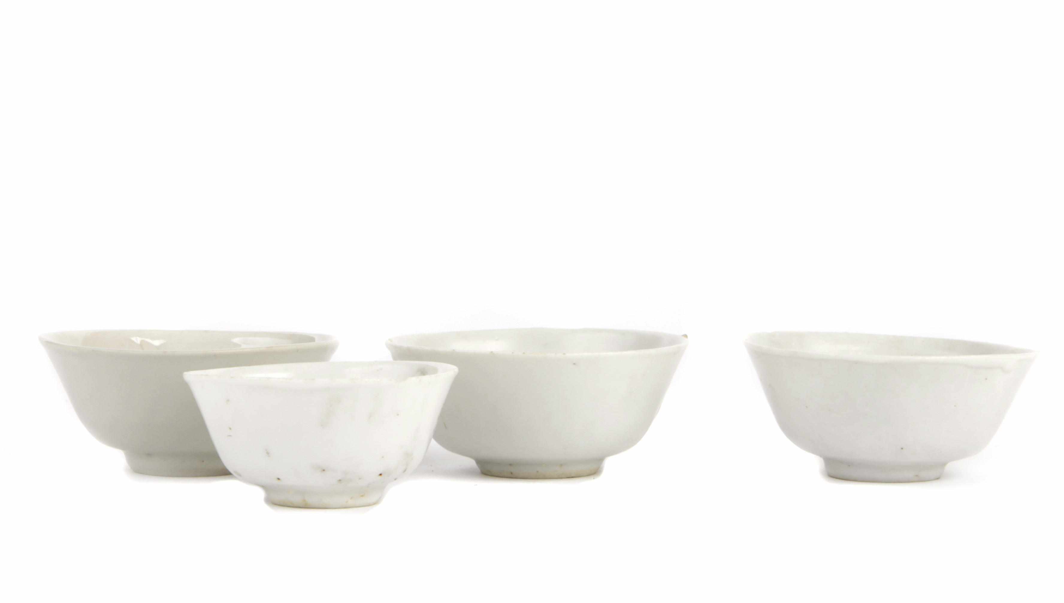 Appraisal: A group of three Chinese white glazed porcelain table items