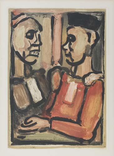 Appraisal: GEORGES ROUAULT Juges Color aquatint x mm x inches full