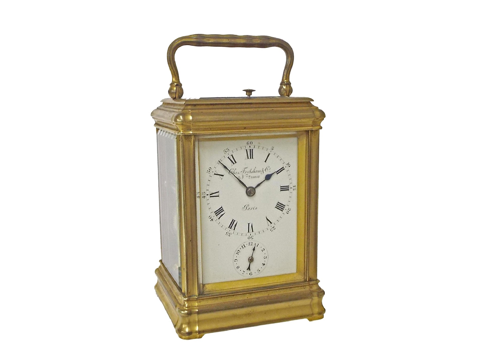 Appraisal: Good repeater carriage clock with alarm and striking on a