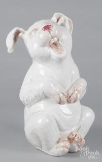 Appraisal: Large Italian pottery rabbit '' h