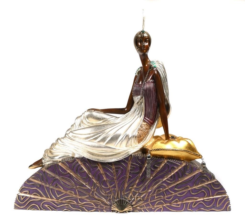 Appraisal: Erte limited edition bronze titled Kings Favorite Hallmarked on the