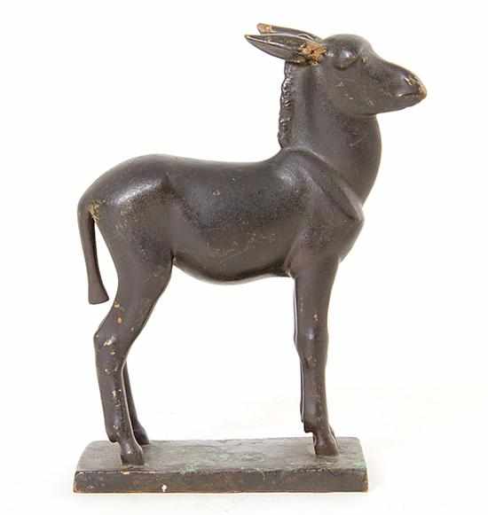 Appraisal: Bronze sculpture of donkey by Jane Poupelet French - standing