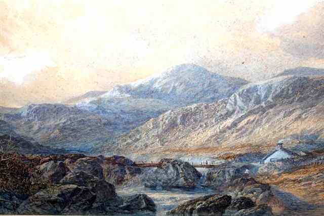 Appraisal: HESKETH BELL c 'A Welsh Landscape' signed with monogram watercolour