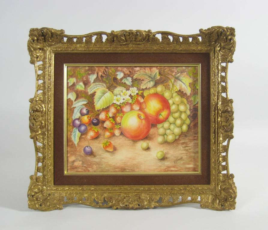 Appraisal: D PEPLOW A Still Life of fruit including apples strawberries