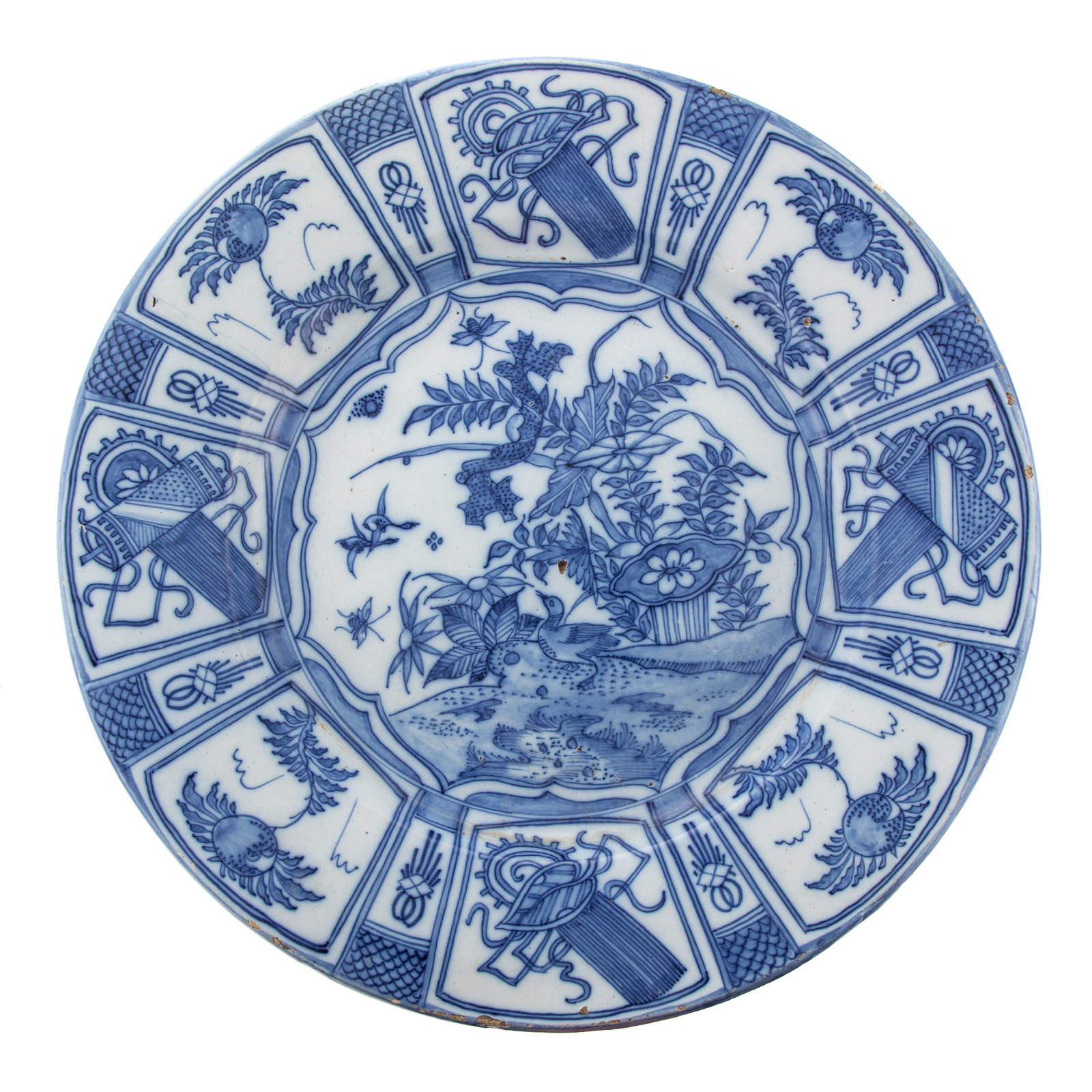 Appraisal: ENGLISH DELFTWARE CHARGER IN THE KRAAK MANNER Circa - blue