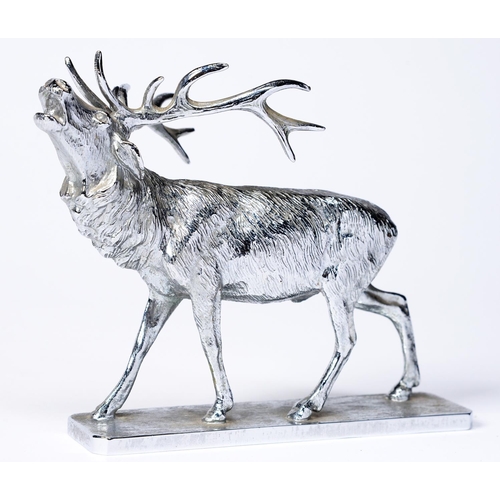 Appraisal: Vintage motoring A chromium plated bellowing stag radiator mascot Louis