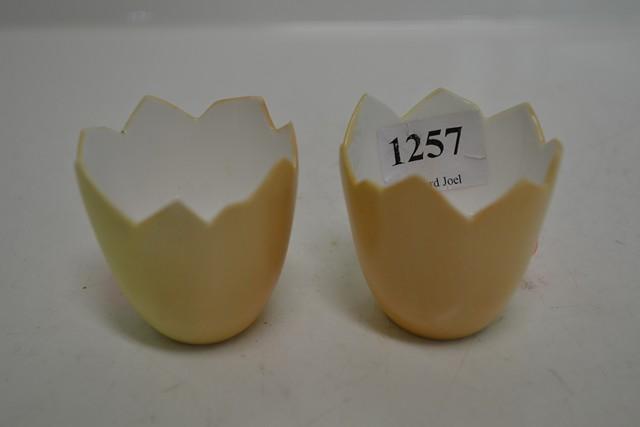 Appraisal: A PAIR OF ROYAL WORCESTER EGG CUPS