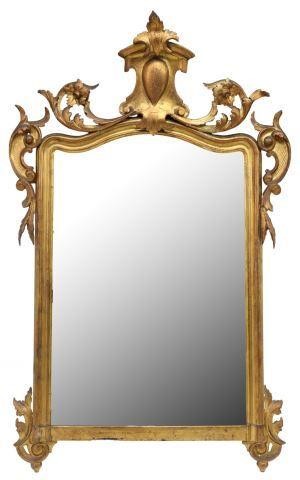 Appraisal: Italian Louis XV style gold leaf mirror early th c