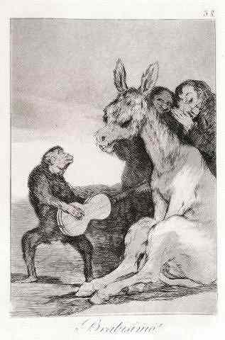 Appraisal: FRANCISCO GOYA'Bravisimo' and 'De que mal morira' etchings plates and