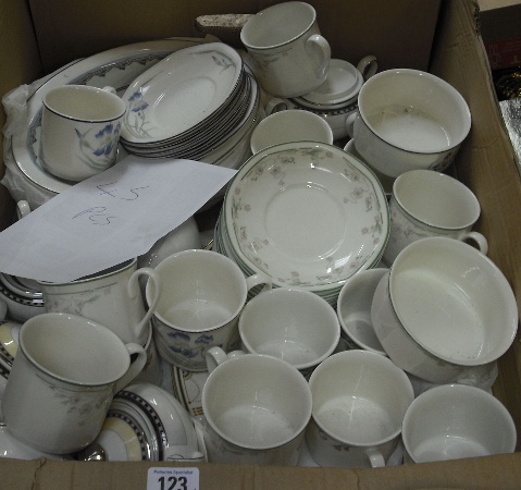 Appraisal: Tray of Various Royal Doulton Tea Ware Comprising Minerve Cups