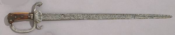 Appraisal: A continental hunting swordpossibly late th century Straight inch single