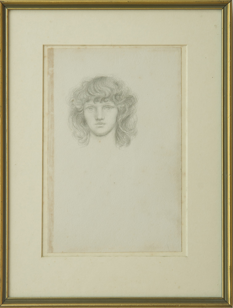 Appraisal: EVELYN DE MORGAN - HEAD OF A GIRL Pencil on