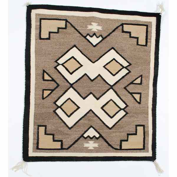 Appraisal: Navajo Two Grey HillsWeaving finely woven in light brown cream