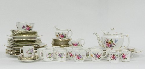 Appraisal: A Royal Crown Derby part tea service Derby Rose pattern