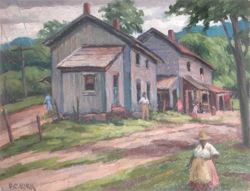 Appraisal: The Family Homestead Artist Kirk Frank Cohen American - An