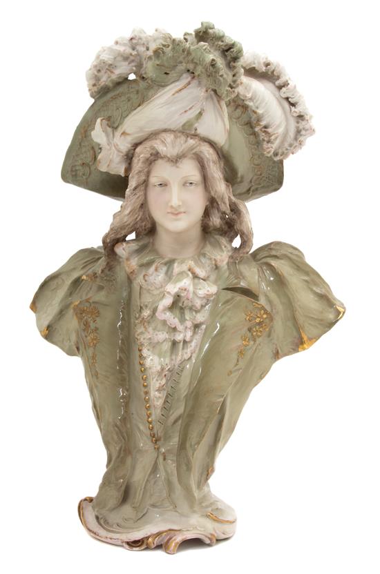 Appraisal: Sale Lot A Turn-Teplitz Bohemia Porcelain Bust marked on base