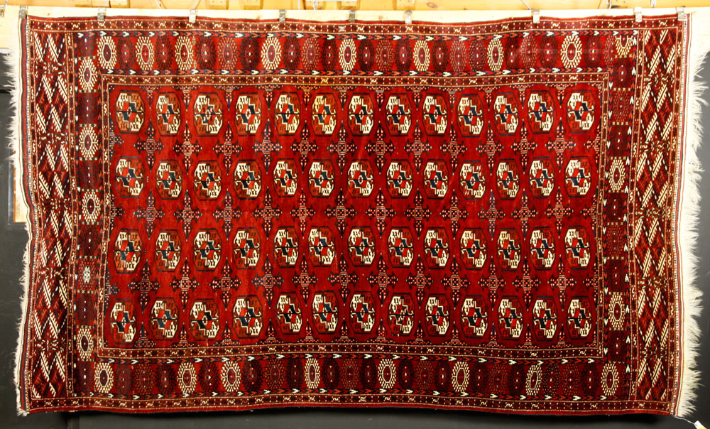 Appraisal: - Semi Antique Tekee Bokara Carpet Semi antique Tekee Bokara