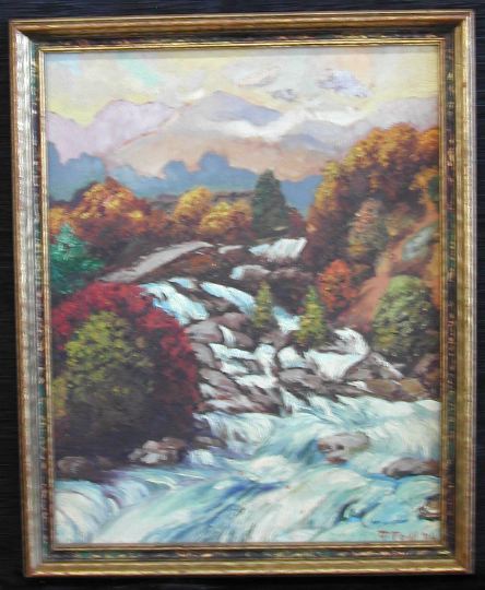 Appraisal: Joan Todd American th Century A Rocky Stream oil on