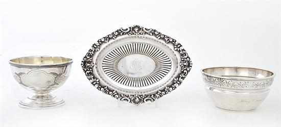 Appraisal: American sterling bowls and compote New York circa Wood Hughes