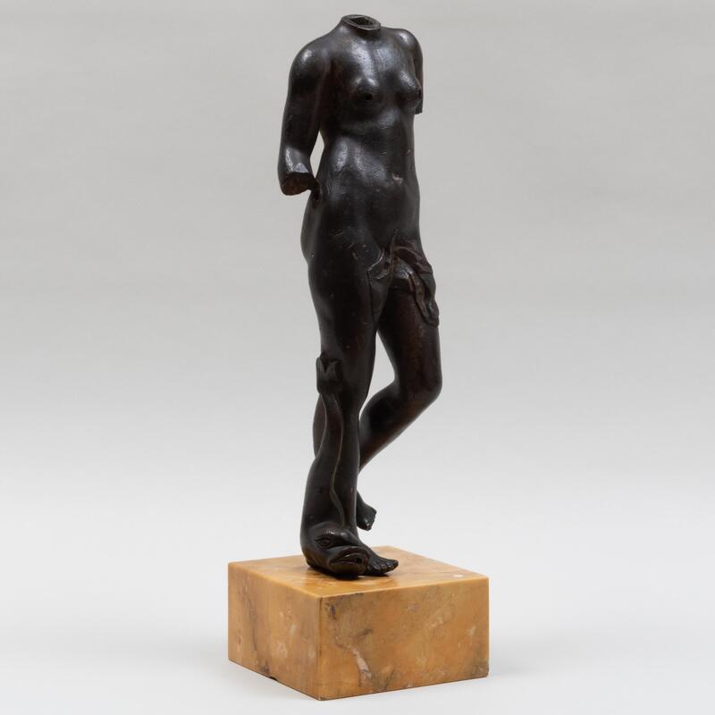 Appraisal: Rare Nuremberg Bronze Model of a Standing Venus Raised on