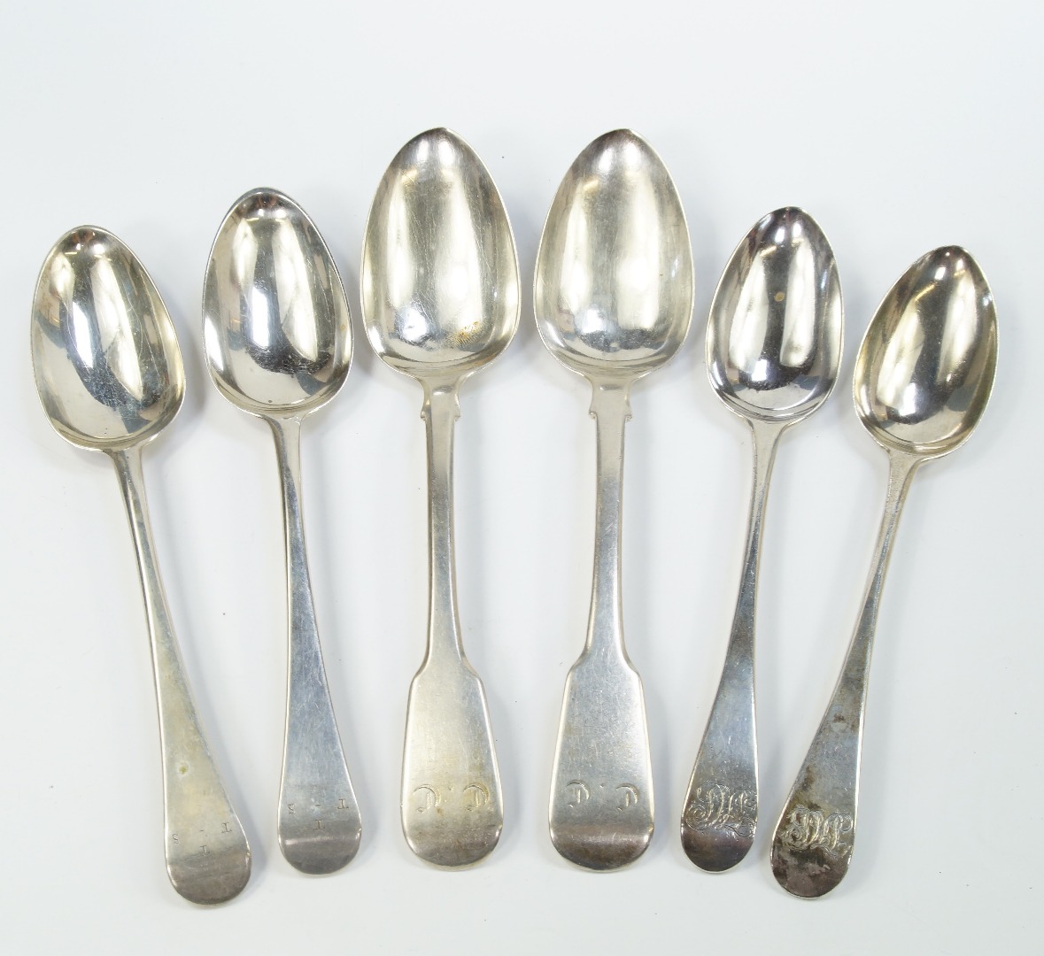 Appraisal: A pair of George III silver tablespoons decorated in the